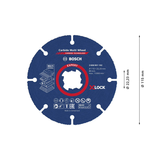 BOSCH Disco da Taglio X-LOCK EXPERT Multi Disco al Carbonio Bosch Attrezziamoci