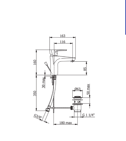 Rubinetto Lavabo Fromac Maya Fromac Sanitari bagno Attrezziamoci
