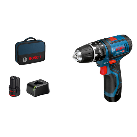BOSCH Avvitatore GSB 12V-15 + 2 batterie