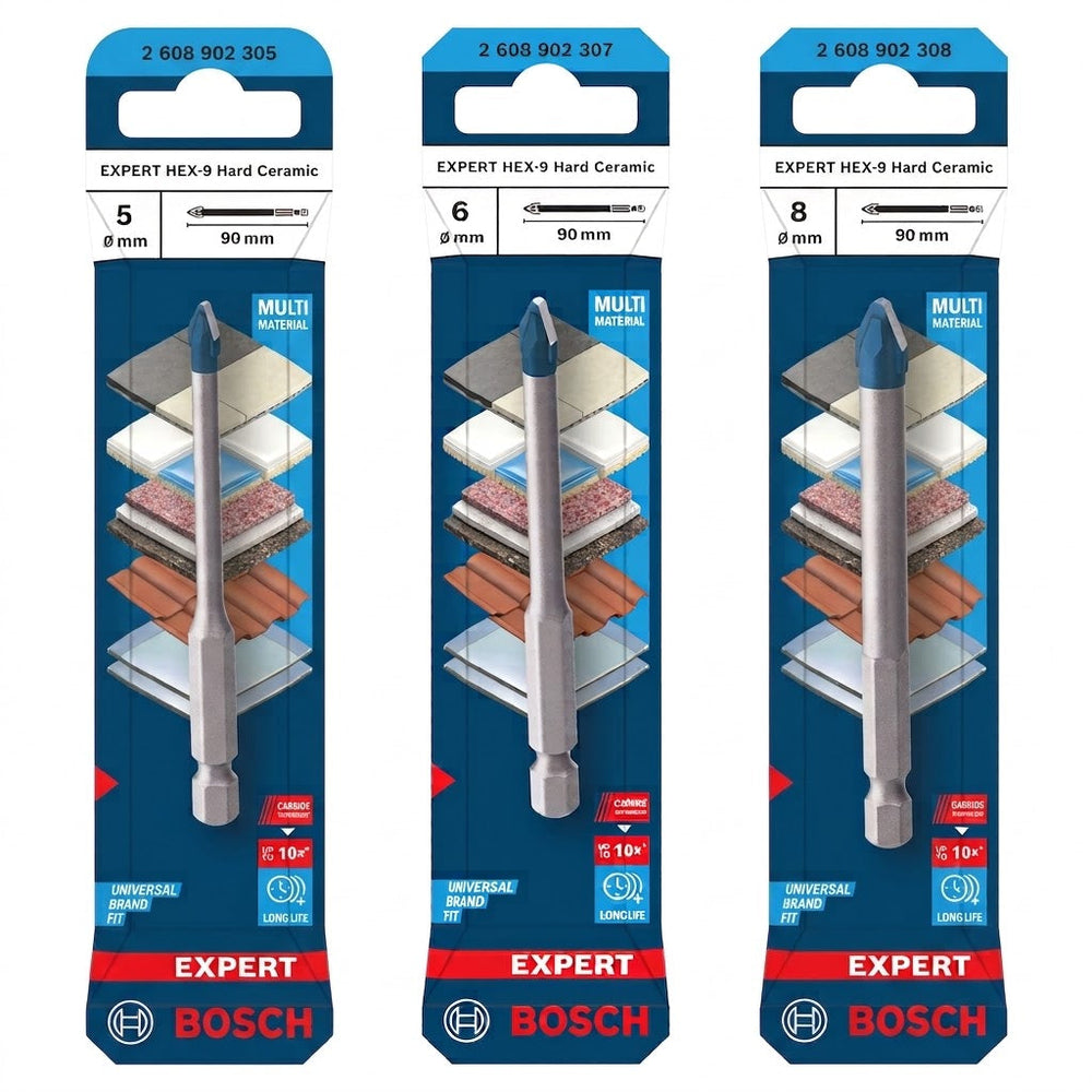 Kit BOSCH Punta EXPERT HEX-9 Hard Ceramic 5-6-8 mm