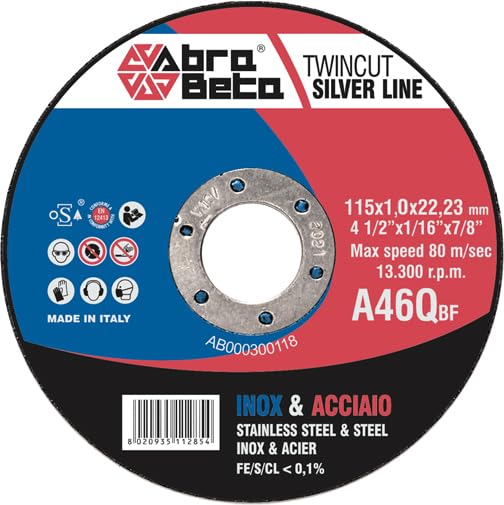 ABRA BETA Dischi da taglio 115×1,0mm A46Q Beta Dischi da taglio Attrezziamoci