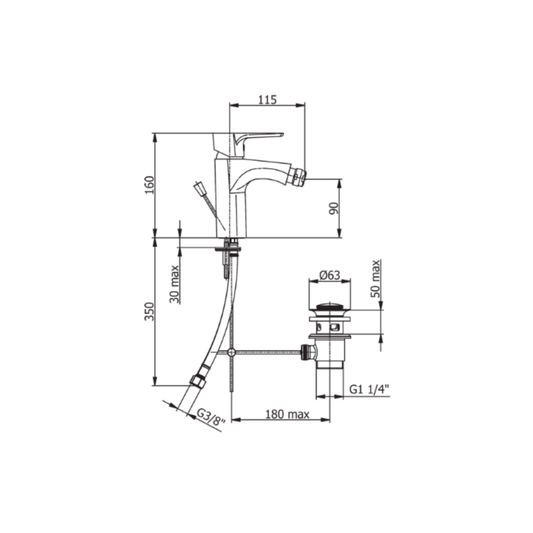 Rubinetto Bidet Fromac Maya Fromac Sanitari bagno Attrezziamoci