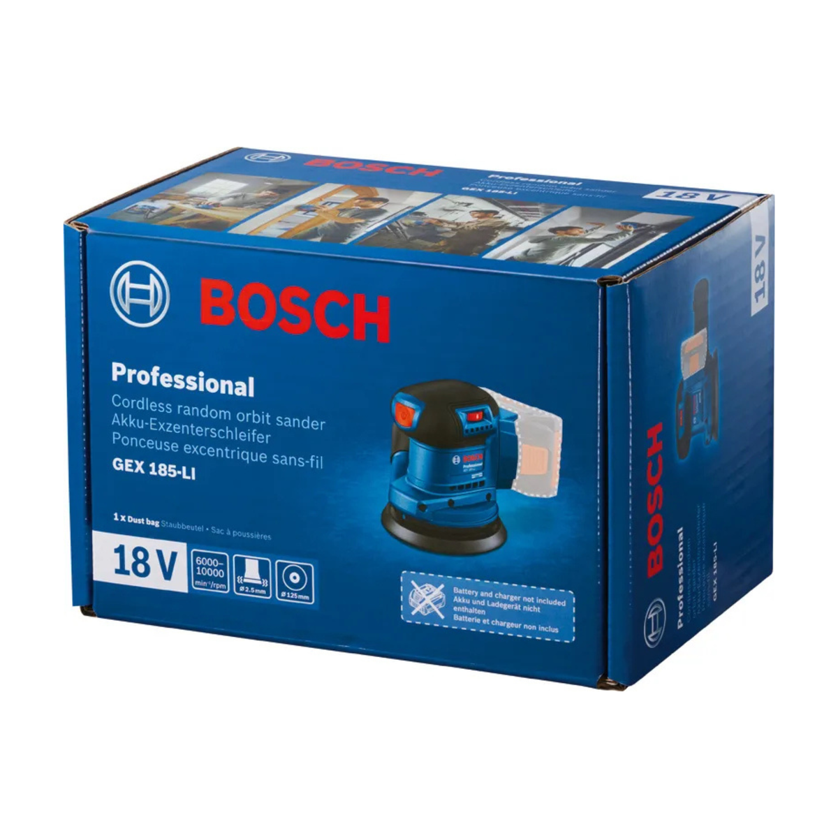 BOSCH GEX 185-LI - Levigatrice rotoorbitale