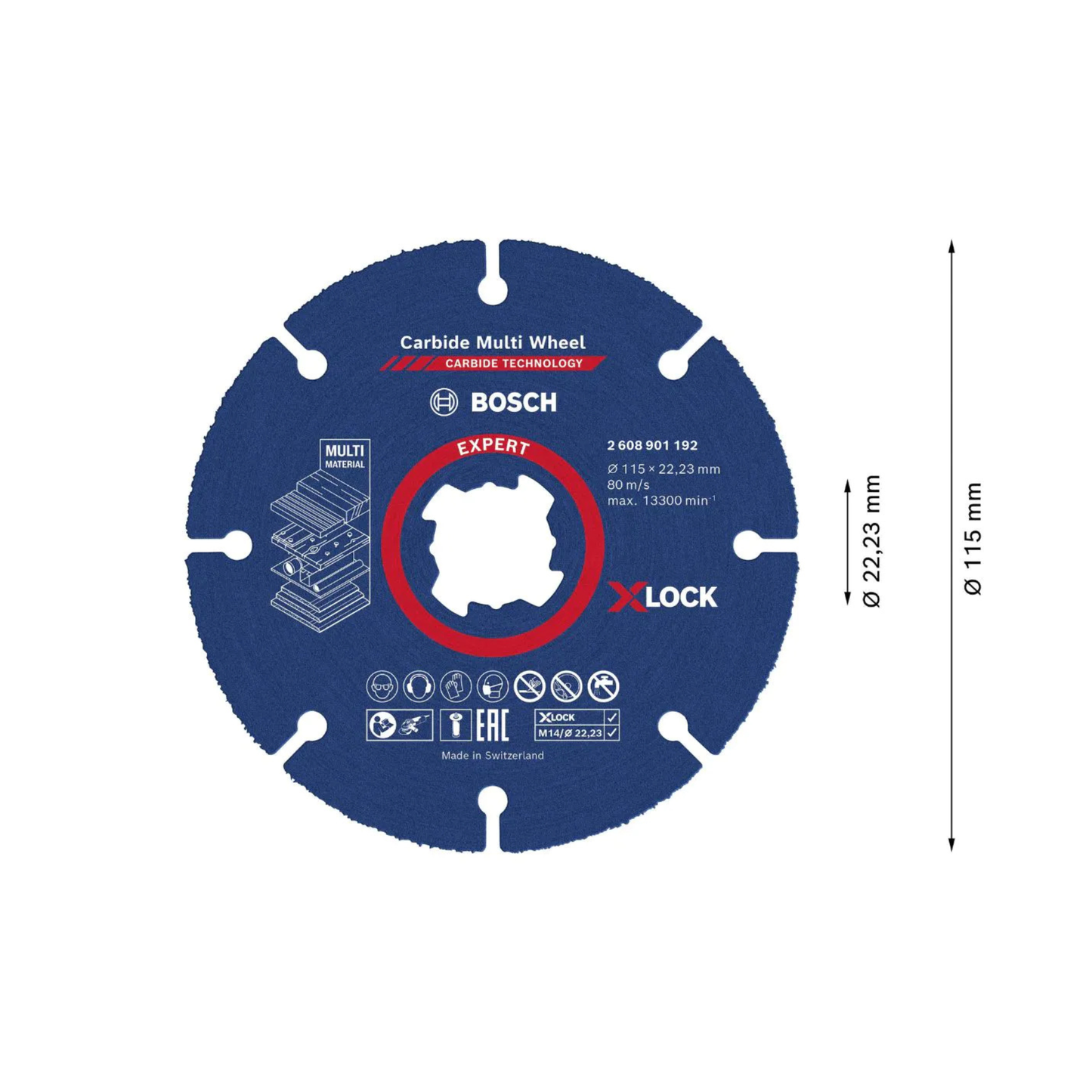 BOSCH Disco da Taglio X-LOCK EXPERT Multi Disco al Carbonio Bosch  Attrezziamoci