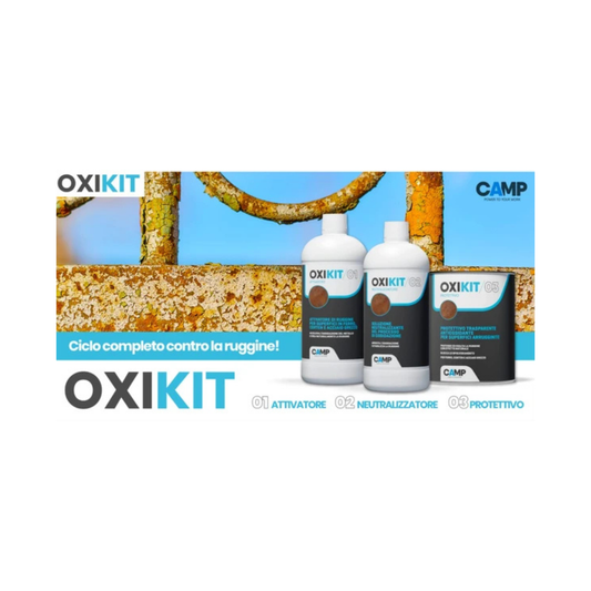CAMP Oxi Kit Completo - Sistema 3 in 1 per Trattamento della Ruggine Camp  Attrezziamoci