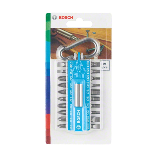 BOSCH Set di Inserti BIT per Avvitamento con Moschettone - 21 pz Bosch  Attrezziamoci
