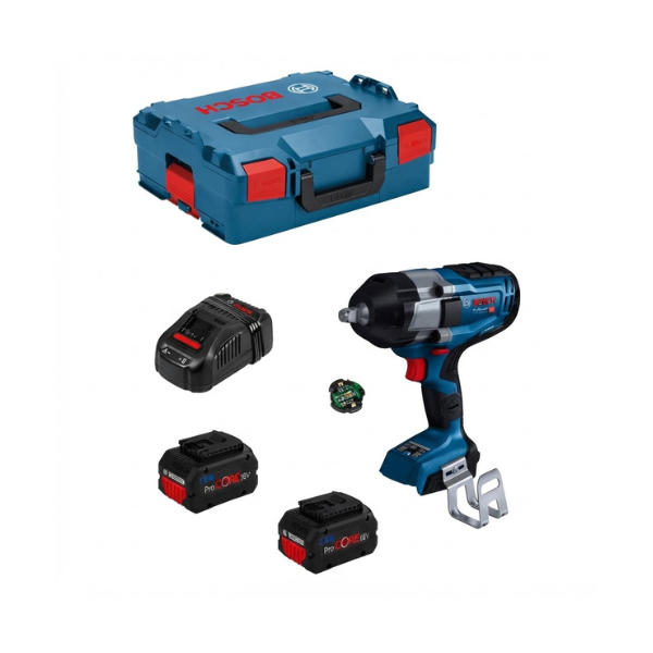 BOSCH GDS 18V-1000 C - Avvitatore a massa battente a batteria + 2 batterie + caricabatteria Bosch Elettroutensili Attrezziamoci