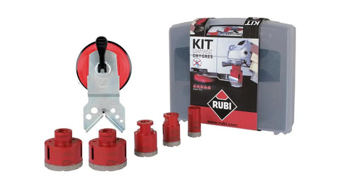 RUBI Kit 5 frese diamantate DRYGRES a secco