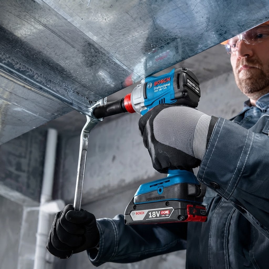 BOSCH GDX 18V-285 - Avvitatore a massa battente a batteria + 2 batterie + caricabatteria Bosch Elettroutensili Attrezziamoci