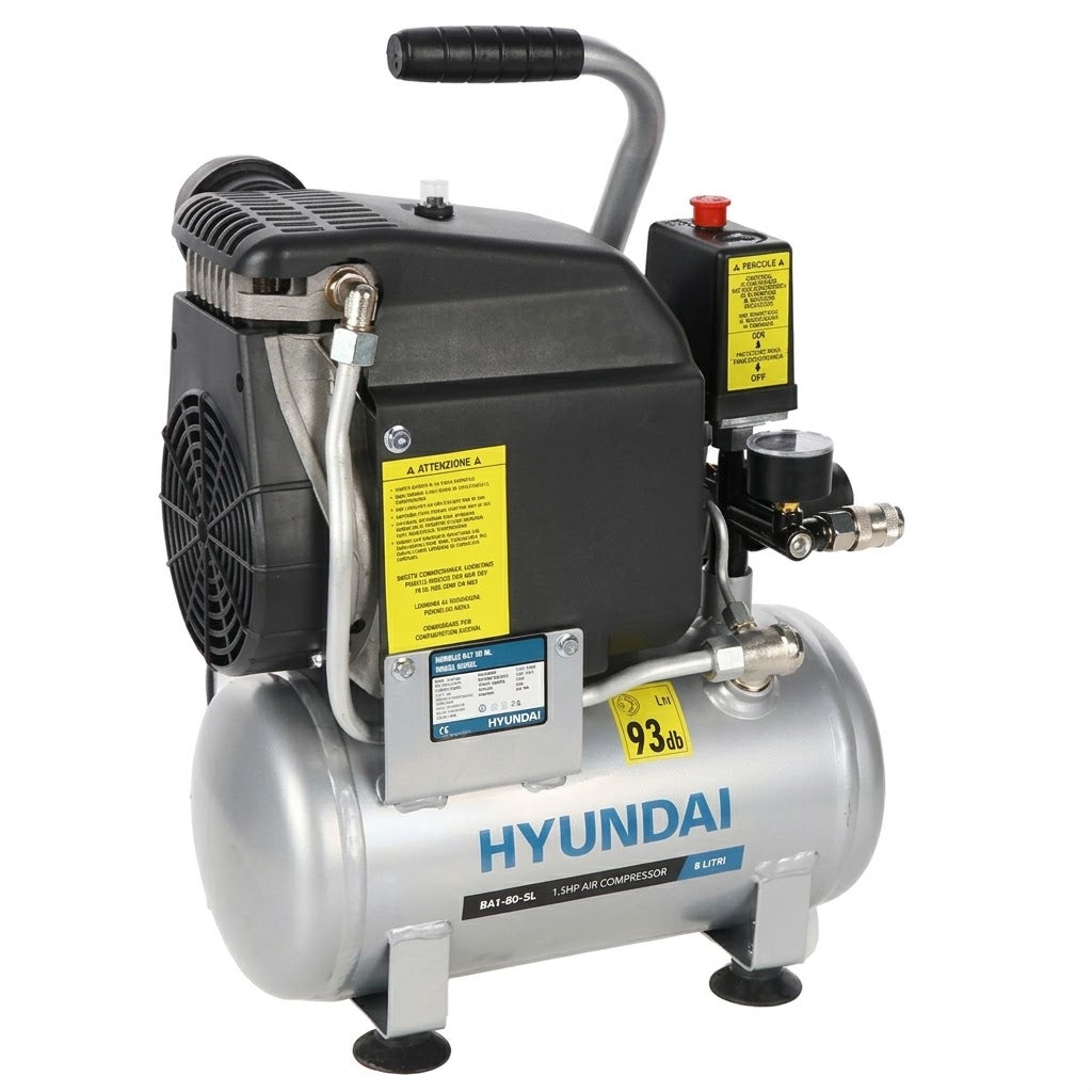 HYUNDAI Compressore 6L oil free 1,1 kW - 65603 Hyundai Elettroutensili Attrezziamoci