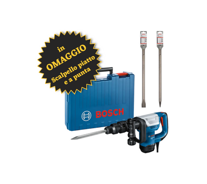 BOSCH Martello demolitore GSH 5 con scalpelli in omaggio Attrezziamoci  Attrezziamoci
