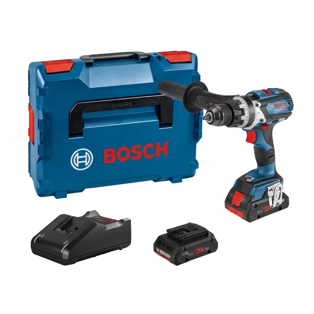 BOSCH GSB 18V-110 C - Trapano battente / Avvitatore a batteria + 2 batterie + caricabatteria Bosch Elettroutensili Attrezziamoci