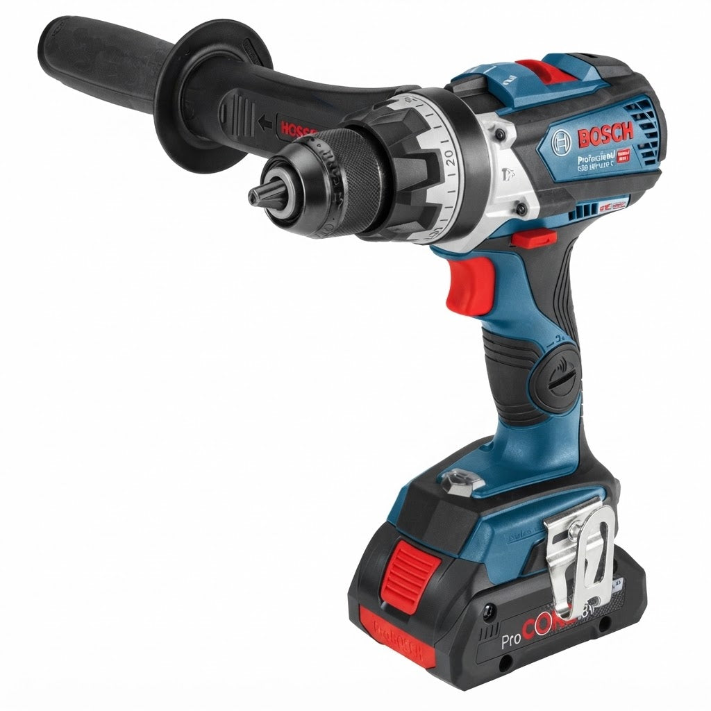 BOSCH GSB 18V-110 C - Trapano battente / Avvitatore a batteria + 2 batterie + caricabatteria Bosch Elettroutensili Attrezziamoci