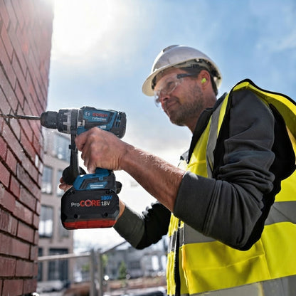 BOSCH 18V-150 C - Trapano a percussione a batteria + 2 batterie + caricabatteria Bosch Elettroutensili Attrezziamoci