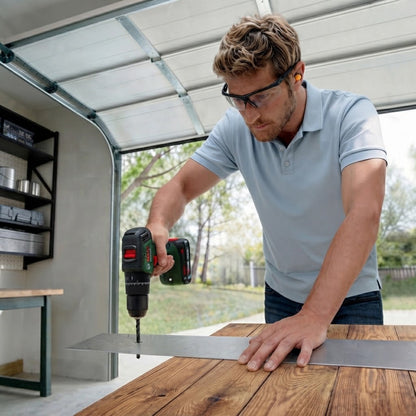 BOSCH PSB18V-60 - Trapano a percussione a batteria + 1 batteria al litio PBA 18V 2,5 Ah + 1 caricabatteria AL 18V-20 Bosch Elettroutensili Attrezziamoci