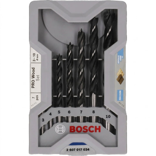 BOSCH PRO Wood 7 pz - Set di punte elicoidali per legno